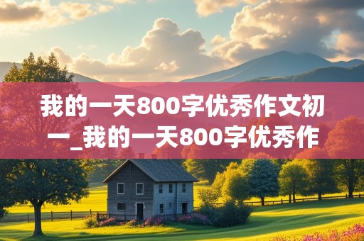 我的一天800字优秀作文初一_我的一天800字优秀作文初一