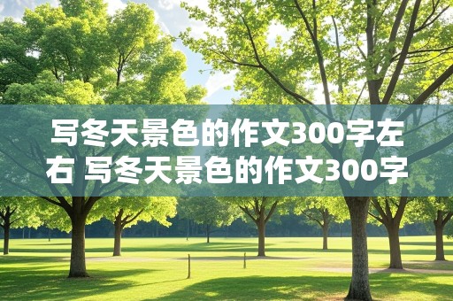 写冬天景色的作文300字左右 写冬天景色的作文300字左右三年级