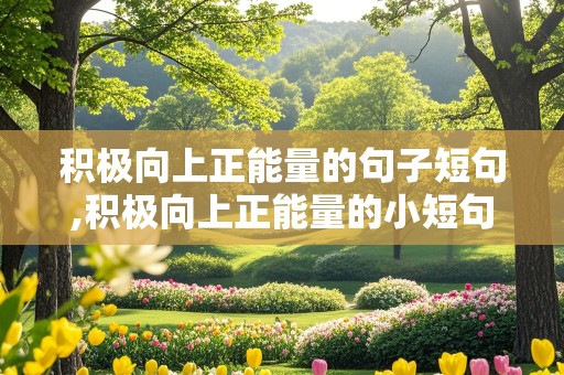 积极向上正能量的句子短句,积极向上正能量的小短句