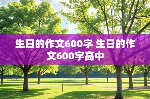 生日的作文600字 生日的作文600字高中