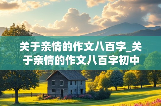 关于亲情的作文八百字_关于亲情的作文八百字初中