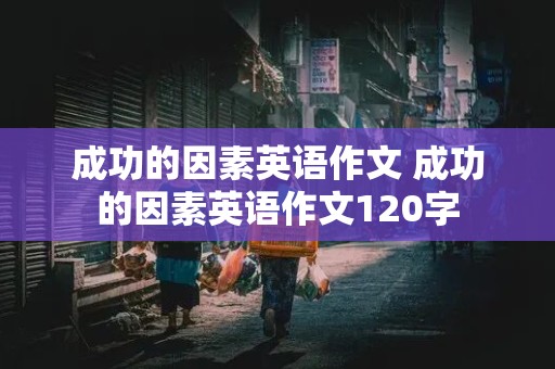 成功的因素英语作文 成功的因素英语作文120字