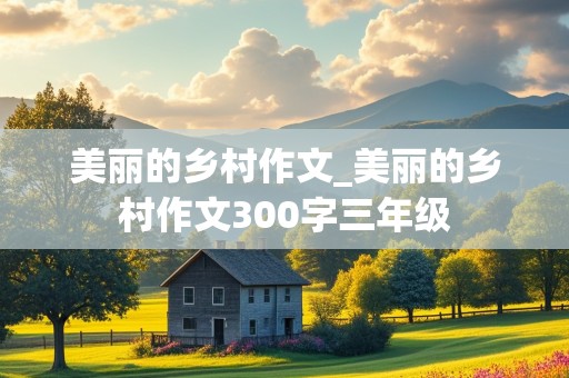 美丽的乡村作文_美丽的乡村作文300字三年级