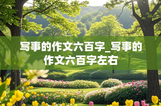 写事的作文六百字_写事的作文六百字左右