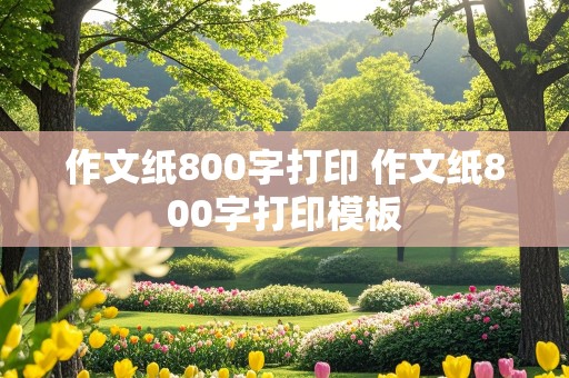 作文纸800字打印 作文纸800字打印模板