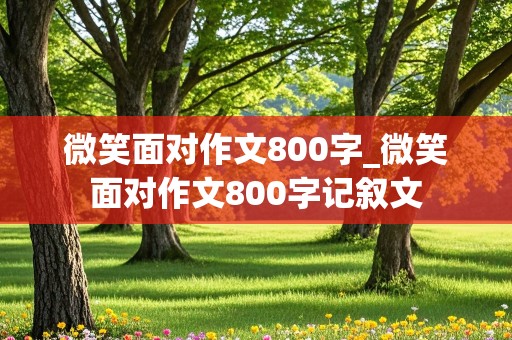 微笑面对作文800字_微笑面对作文800字记叙文