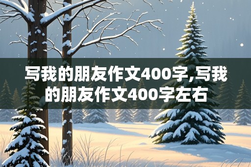 写我的朋友作文400字,写我的朋友作文400字左右