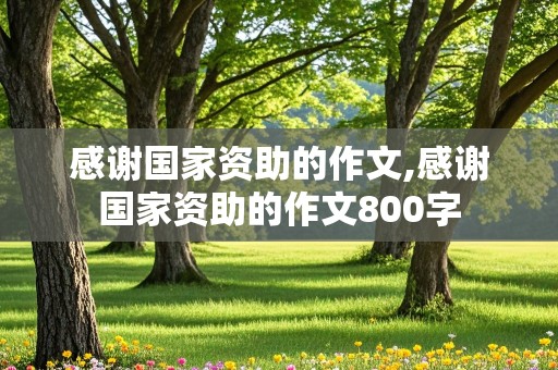 感谢国家资助的作文,感谢国家资助的作文800字