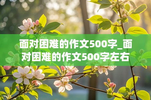 面对困难的作文500字_面对困难的作文500字左右