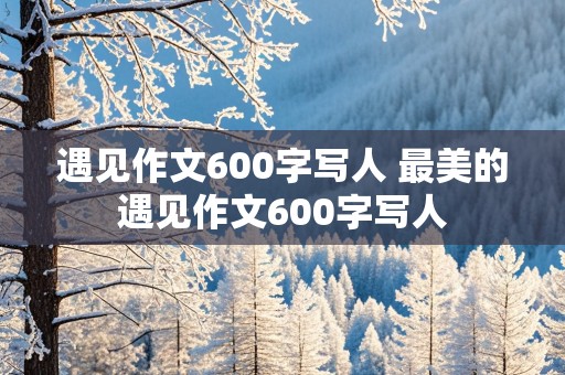 遇见作文600字写人 最美的遇见作文600字写人