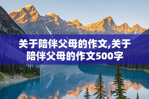 关于陪伴父母的作文,关于陪伴父母的作文500字