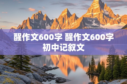 醒作文600字 醒作文600字初中记叙文