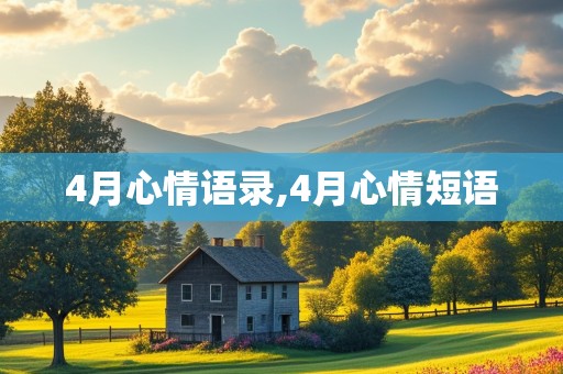 4月心情语录,4月心情短语