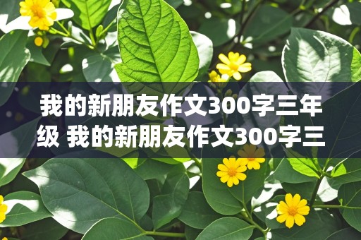 我的新朋友作文300字三年级 我的新朋友作文300字三年级(暑假写人)