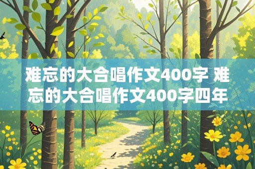 难忘的大合唱作文400字 难忘的大合唱作文400字四年级