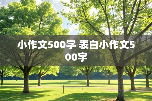 小作文500字 表白小作文500字