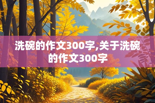 洗碗的作文300字,关于洗碗的作文300字