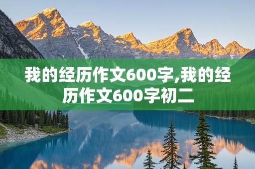 我的经历作文600字,我的经历作文600字初二