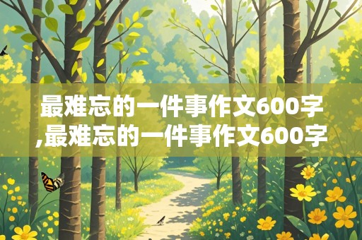 最难忘的一件事作文600字,最难忘的一件事作文600字初中作文