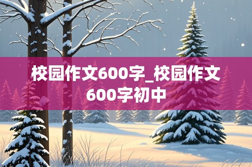 校园作文600字_校园作文600字初中