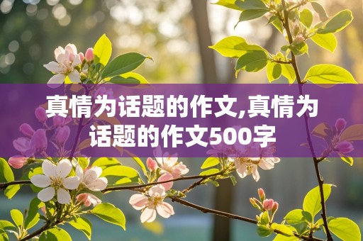 真情为话题的作文,真情为话题的作文500字