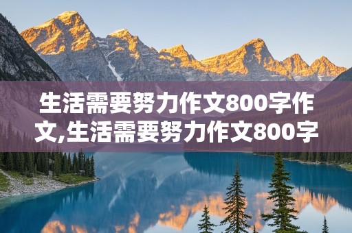 生活需要努力作文800字作文,生活需要努力作文800字作文议论文