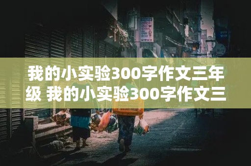 我的小实验300字作文三年级 我的小实验300字作文三年级下册