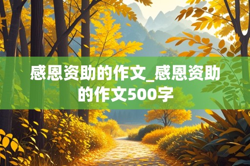 感恩资助的作文_感恩资助的作文500字