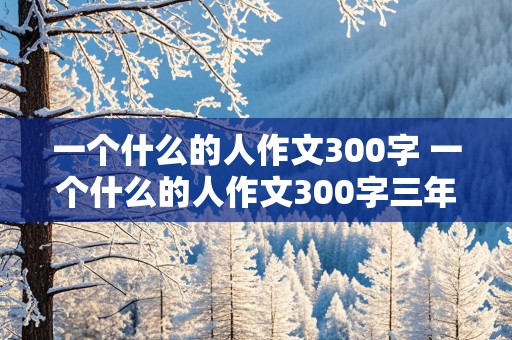 一个什么的人作文300字 一个什么的人作文300字三年级