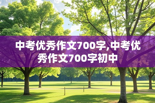 中考优秀作文700字,中考优秀作文700字初中