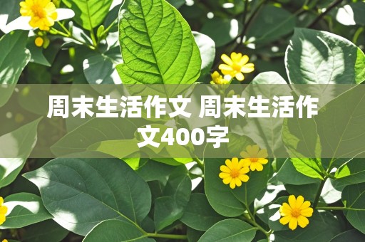 周末生活作文 周末生活作文400字