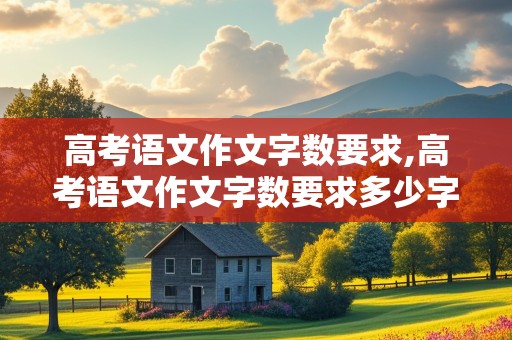 高考语文作文字数要求,高考语文作文字数要求多少字