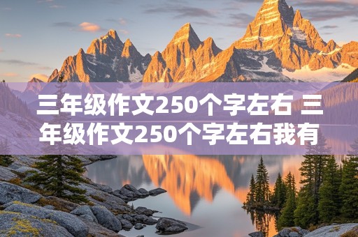 三年级作文250个字左右 三年级作文250个字左右我有一个想法