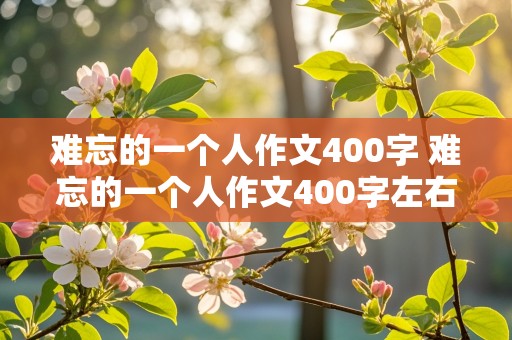 难忘的一个人作文400字 难忘的一个人作文400字左右