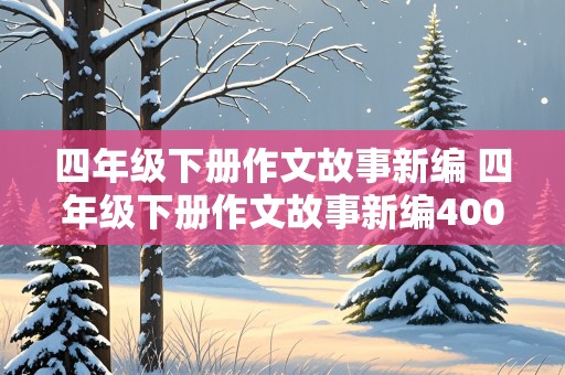 四年级下册作文故事新编 四年级下册作文故事新编400字