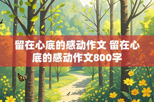 留在心底的感动作文 留在心底的感动作文800字