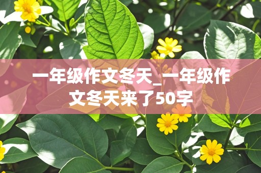 一年级作文冬天_一年级作文冬天来了50字