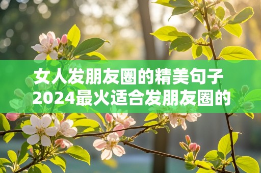 女人发朋友圈的精美句子 2024最火适合发朋友圈的句子