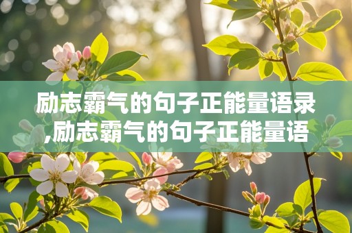 励志霸气的句子正能量语录,励志霸气的句子正能量语录短句