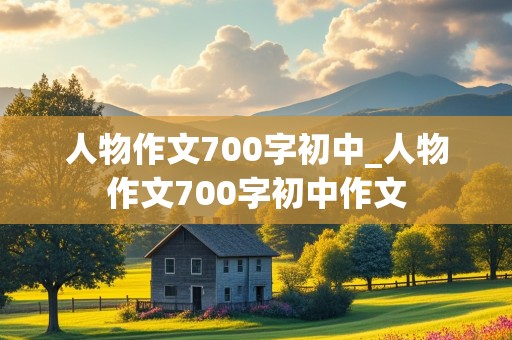 人物作文700字初中_人物作文700字初中作文