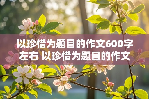 以珍惜为题目的作文600字左右 以珍惜为题目的作文600字左右怎么写