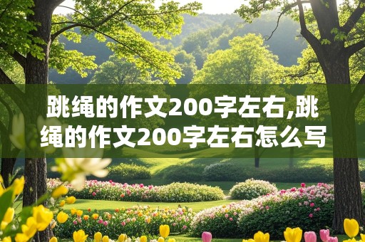 跳绳的作文200字左右,跳绳的作文200字左右怎么写