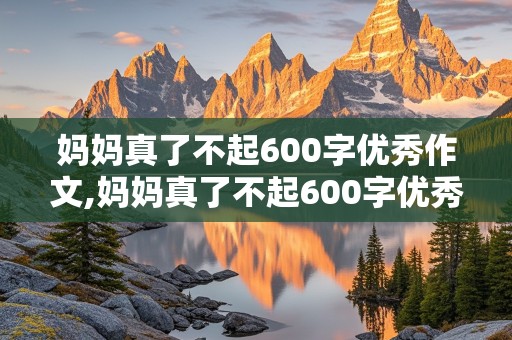 妈妈真了不起600字优秀作文,妈妈真了不起600字优秀作文开头