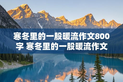 寒冬里的一股暖流作文800字 寒冬里的一股暖流作文800字初中