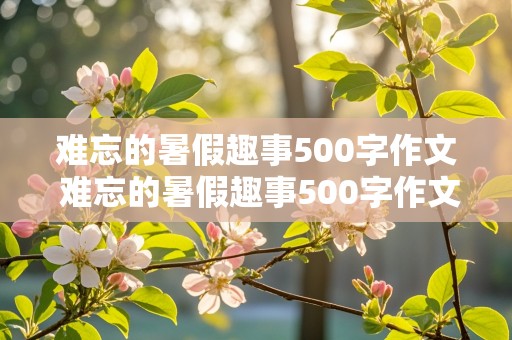 难忘的暑假趣事500字作文 难忘的暑假趣事500字作文怎么写