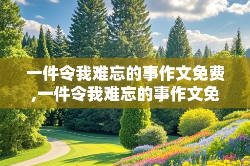 一件令我难忘的事作文免费,一件令我难忘的事作文免费300字