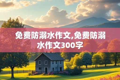 免费防溺水作文,免费防溺水作文300字