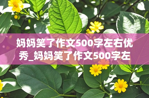 妈妈笑了作文500字左右优秀_妈妈笑了作文500字左右优秀免费