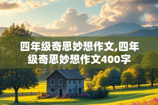 四年级奇思妙想作文,四年级奇思妙想作文400字