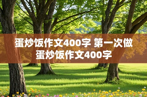 蛋炒饭作文400字 第一次做蛋炒饭作文400字